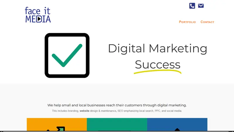 Face It Media home page, digital marketing for small Austin businesses