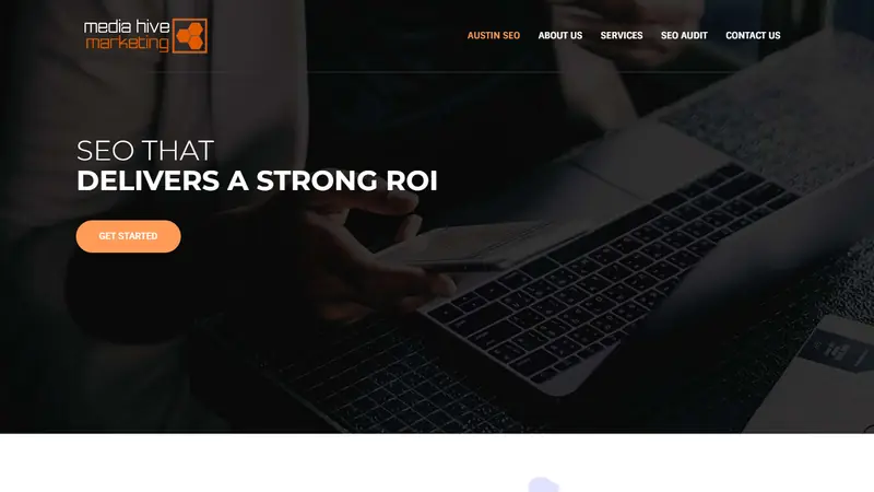 Media Hive Marketing home page, an Austin SEO company