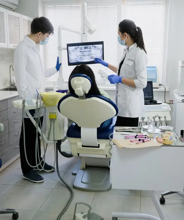 A bright, calm dental treatment room, from the dental website template.